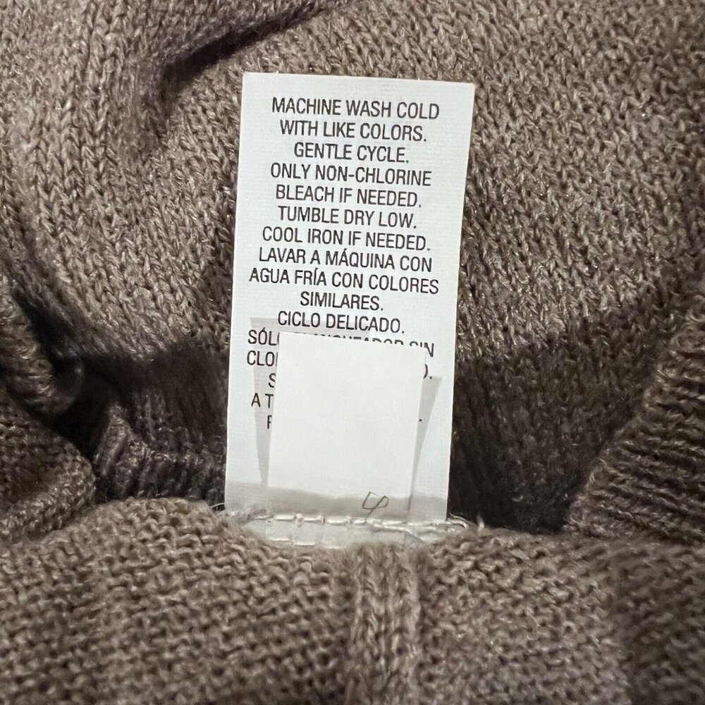 A New Day Sweater Brown V Neck Batwing Sleeve Pullover Poncho‎ Cape One Size - Picture 11 of 11